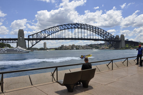 Ein Päuschen bei der Harbour Bridge.
