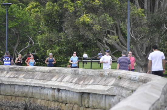 Jogging in der Mittagspause - typisch für die Sydneysider
