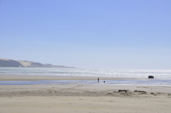 Der Beginn des 90 Mile Beach der bis ans Cape an die Nordspitze führt...