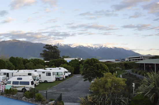 Morgenstimmung mit den angezuckerten Kaikoura Ranges im Hintergrund