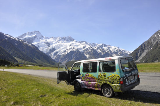 Ein Teil des Tasman Glaciers, Neuseelands größtem und längstem Gletscher.