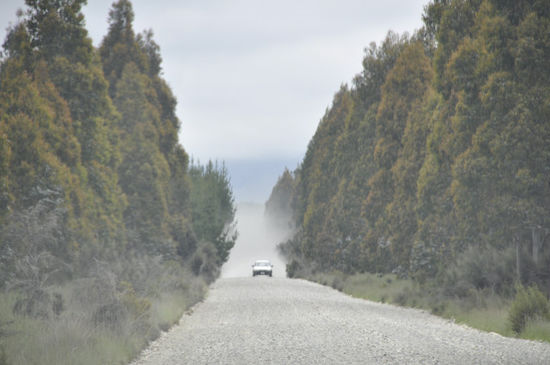 Eine von vielen Gravel Roads in Neuseeland.