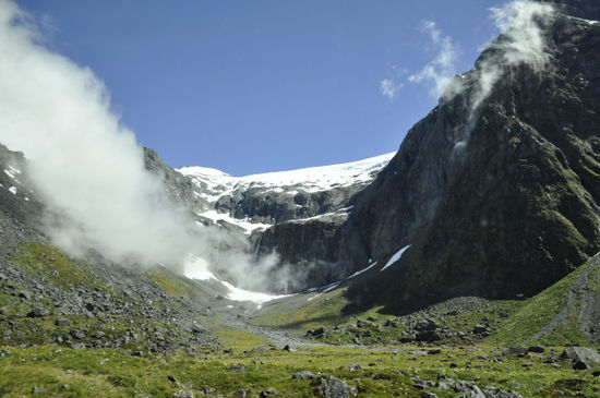 Stop vor dem Homer Tunnel...