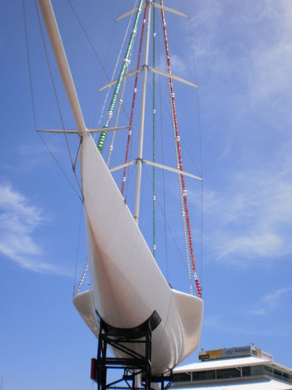 Weihnachtsschmuck am America Cup Gewinner