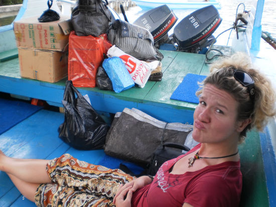 Am Boot von Manado rüber nach Bunaken