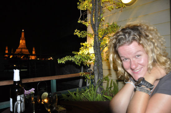 Den letzten Abend haben wir in einem netten Restaurant mit Blick auf Wat Arun genossen...