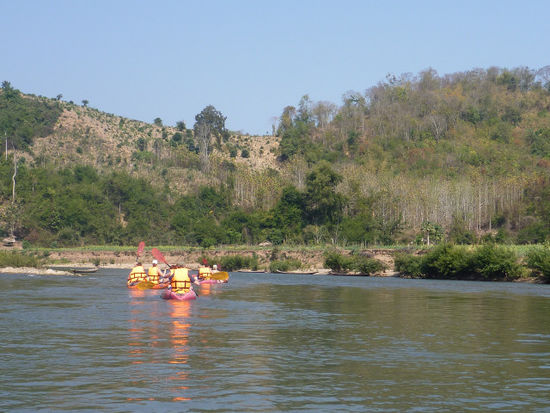 ...um den Fluss entlang bis nach Luang Prabang runterzupaddeln.