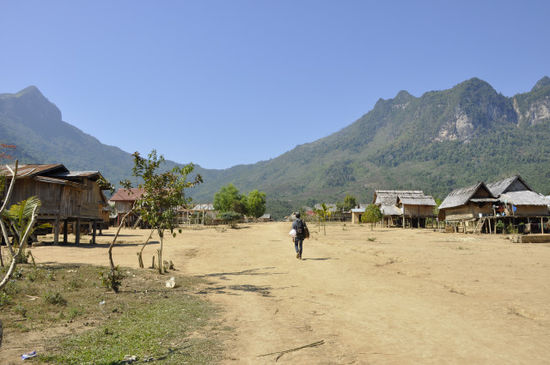 Und dann waren wir endlich da - in unserem Hmong Dorf in dem wir die Nacht verbrachten.
