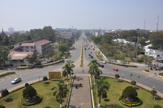 Vientiane in die eine...