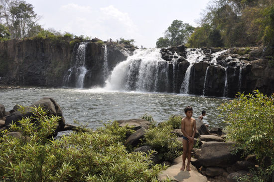 Und dann am Ende unserer Wanderung die heißersehnte Abkühlung beim Wasserfall!