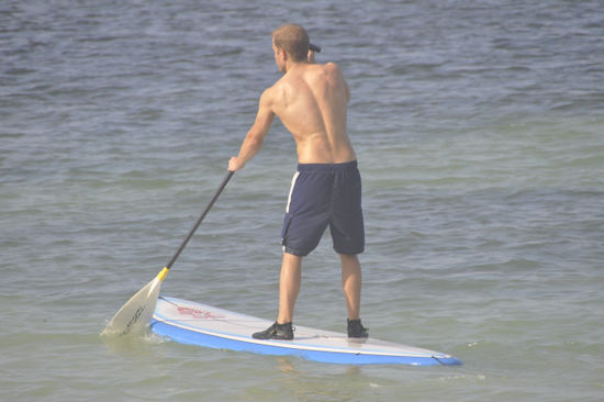 Fleissige Stehpaddler gibts...
