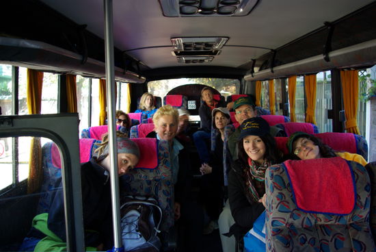 Unser Reisegruppe im Bus....