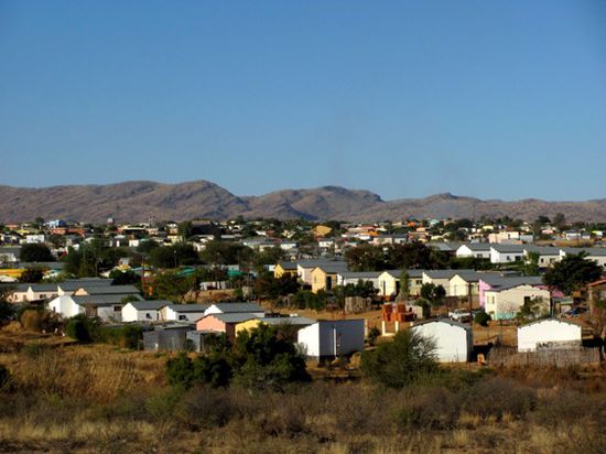 Blick auf Katatura, die gar nicht sooo gefährliche Vorstadt der locals in Windhoek!