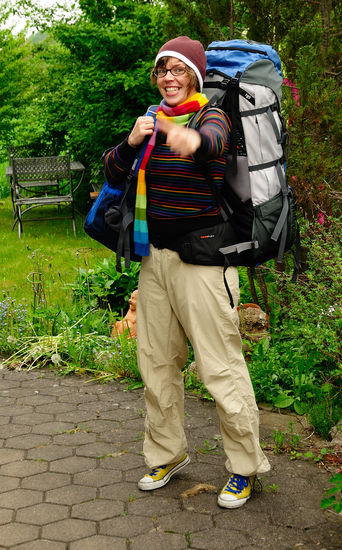 aufgepackt und los geht`s
zum Flughafen