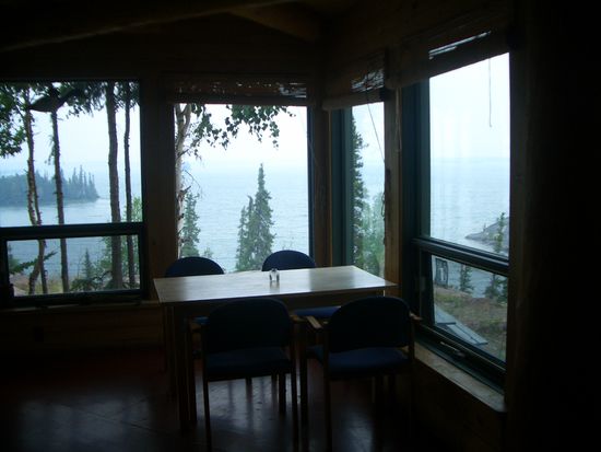 Blick vom Esszimmer auf den See