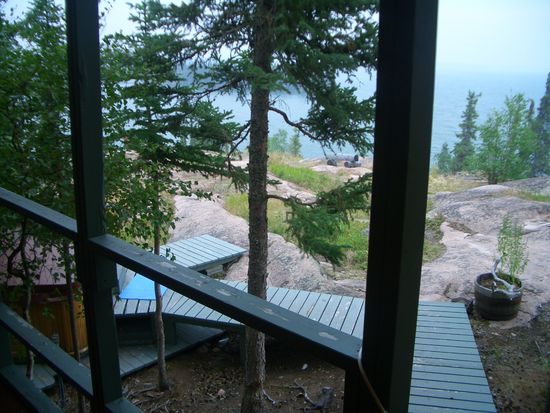 Hottub und der Ausblick auf den See von dieser