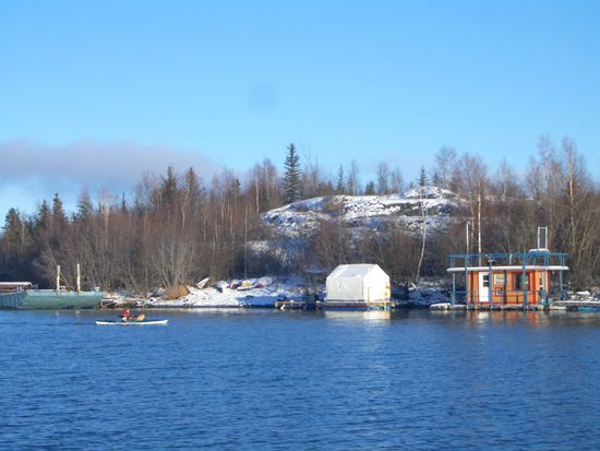 auf dem Weg zum Hausboot
