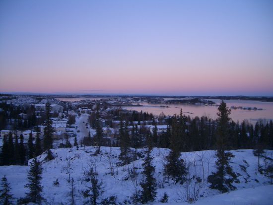 Sonnenuntergang ueber Old Town, Latham Island(wo ich wohnte) und Ndilo