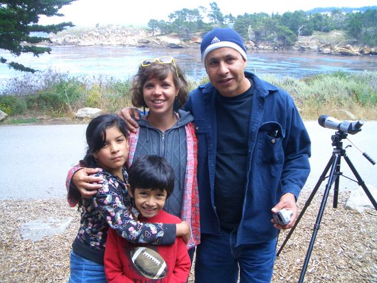 Leslie, Dani, ich und Daniel in Point Lobos