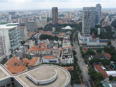 Ausblick aus unserem Zimmer des Swisshotels im 48.Stock