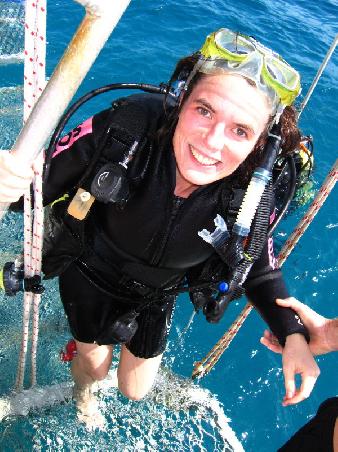 nach Sandra's erstem Tauchgang, Great Barrier Reef