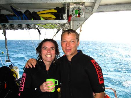 nach Sandra's erstem Tauchgang und Klaus' Schnorcheltour am Great Barrier Reef