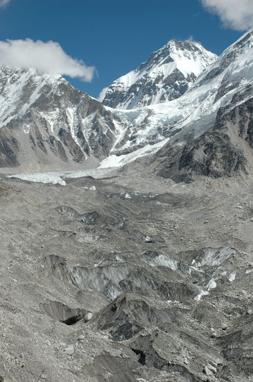 Der Gletscher.....gaaaaannnnnnnnz da hinten ist das Bace Camp