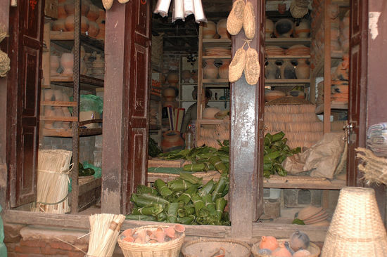 Bananen Blätter, auf denen wird Essen serviert wird