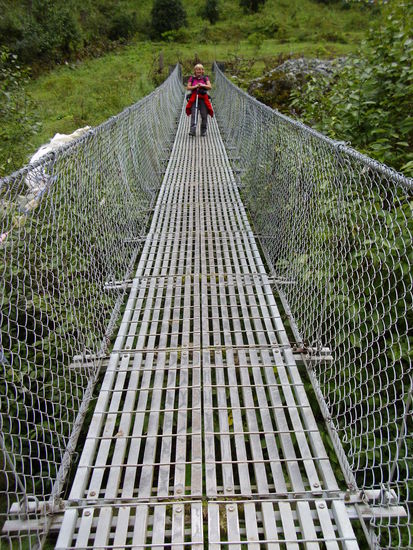 Ich habe schon schlimmere Brücken in Nepal überquert 