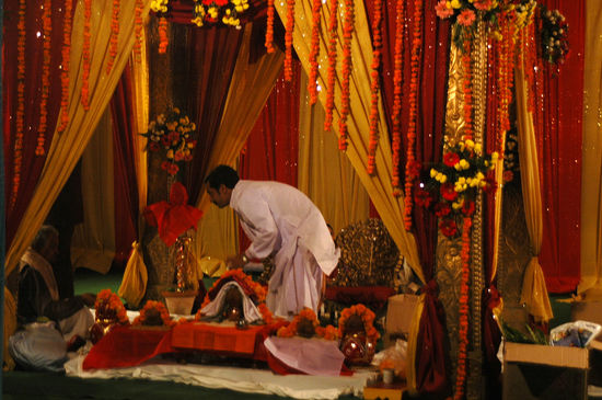 Hier wird später das frisch getraute Paar sitzen