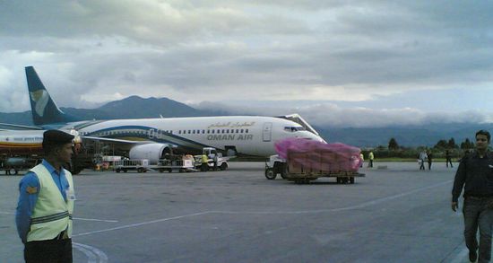 Landung in Kathmandu