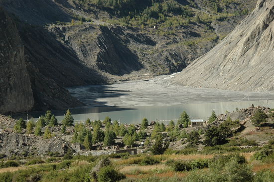 Der See des Ganagpurna Icefalls