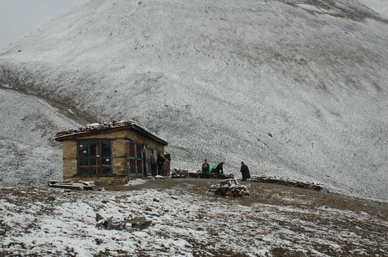 Endlich Pause und die rettende Hütte