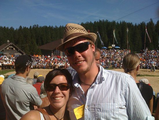 Jaja, typische Schweizer an einem Schwingfest ( swiss wrestling)