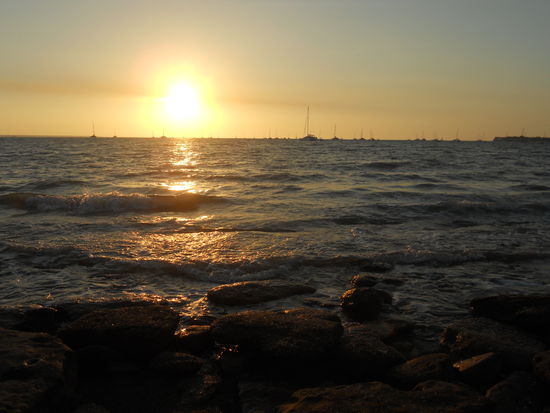 spaeter den Sonnenuntergang genossen...