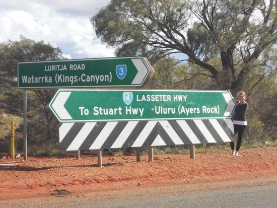 Richting Ayers Rock