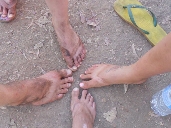 Ja dreckig sind wir ununterbrochen....