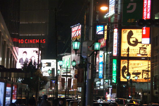 In Datambori, dem Einkaufs-, Kneipen- und Vergnügungviertel von Osaka wird die Nacht zum Tag.