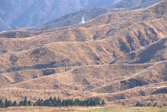 Mt. Aso: Die Vulkanlandschaft ist reich gegliedert.