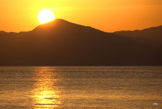 Sonnenuntergang auf Amakusa Island.