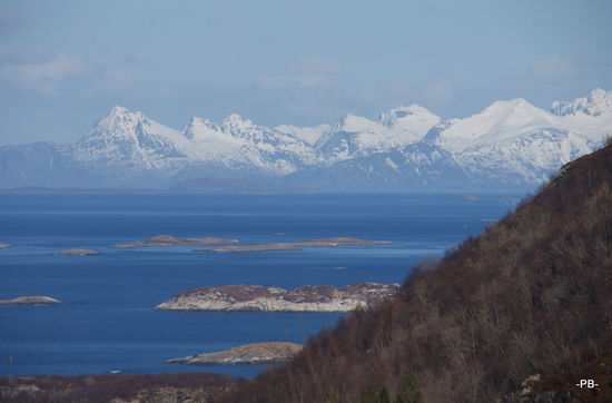 Blick vom Ronvikfjellet oberhalb von Bodo.