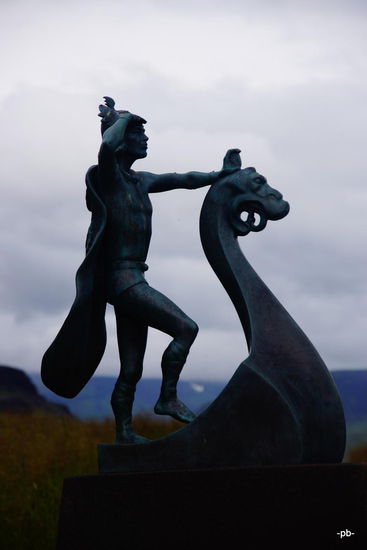 War schon lange vor Kolumbus da: Leif Erikson hat bereits um das Jahr 1000 Amerika entdeckt. Denkmal in Haukadalur.