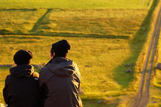 Warten auf den Sonnenuntergang.