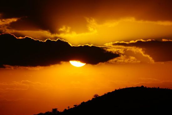 Gleich geht die Sonne unter.