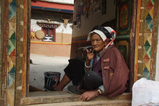 86 Jahre alte Einwohnern von Jiaju