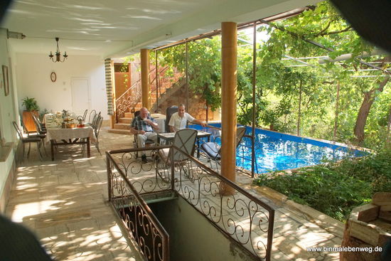 Bevor es losgeht noch ein kurzes Bad.