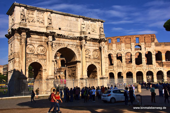Konstantinsbogen mit Kolosseum Weitere Fotos aus Rom