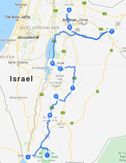 Die Entfernungen in Jordanien sind nicht groß, die Vielschichtigkeit bei Natur und Baustilen allerdings absolut sensationell.