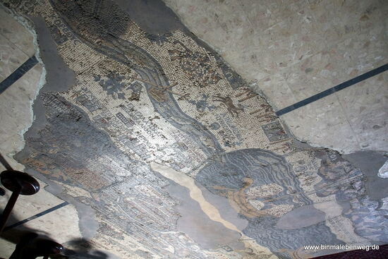 Palästina-Karte, entstanden um 560 nach Christus