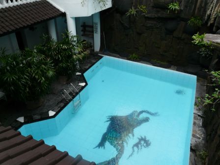 Der Pool in unserer Unterkunft - ideal zum Abkühlen